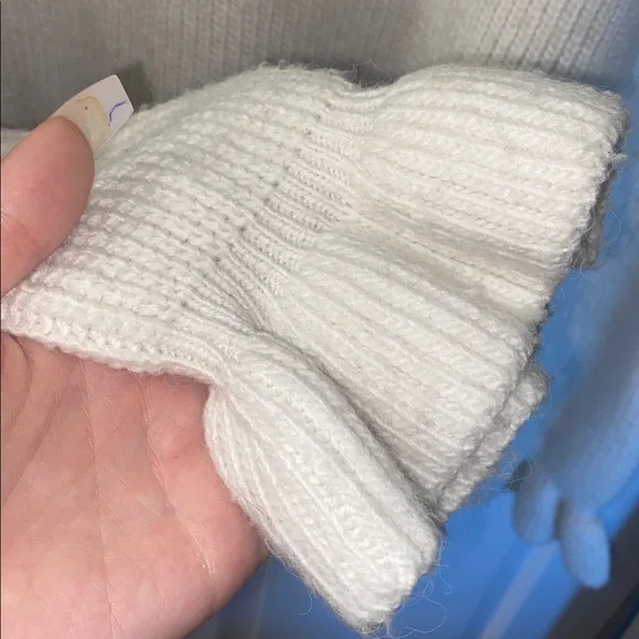 Zara Ivory Knit Sweater with Floral Collar - Picture 4 of 5